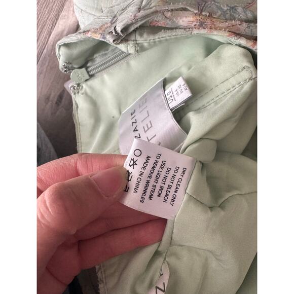 NWT Azazie Atelier Kamille Maxi Dress Mint Multi Floral Size 0 - Picture 9 of 10